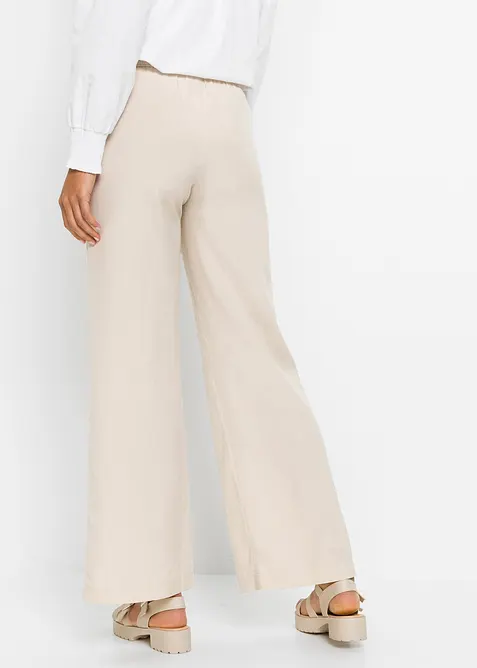 Pantalon palazzo en mati&egrave;re l&eacute;g&egrave;re et a&eacute;rienne, bonprix