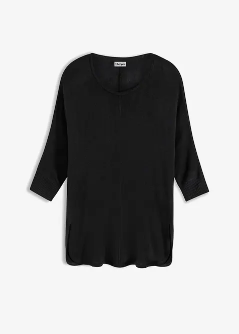 Pull en fine maille manches 3/4, bonprix