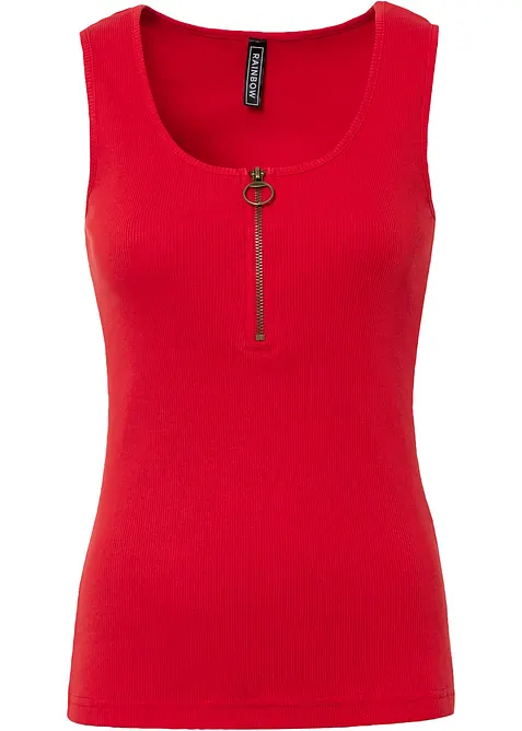 Top c&ocirc;tel&eacute; &agrave; encolure zipp&eacute;e, bonprix