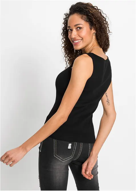 Top c&ocirc;tel&eacute; &agrave; encolure zipp&eacute;e, bonprix