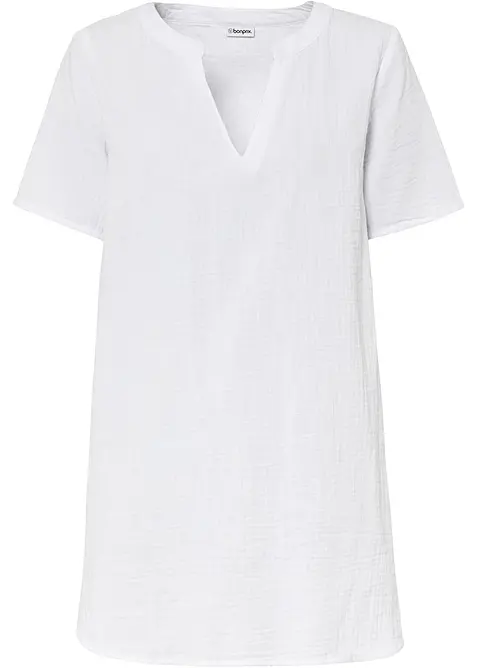Tunique longue en gaze 100% coton, bonprix
