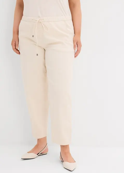 Jean barrel taille mi-haute &eacute;lastiqu&eacute;e, bonprix