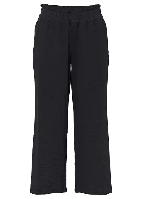 Pantalon large en gaze de coton, bonprix