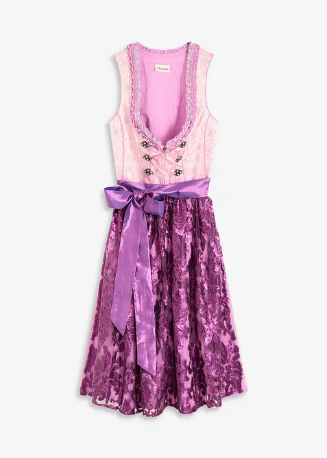 Dirndl avec tablier &agrave; sequins (ens. 2 pces), bonprix