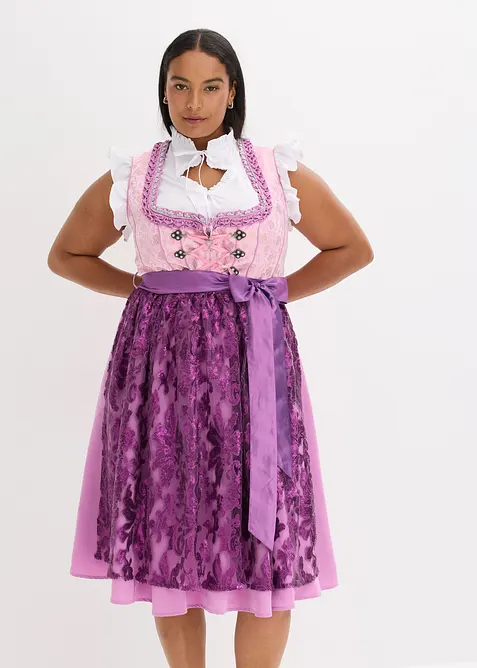 Dirndl avec tablier &agrave; sequins (ens. 2 pces), bonprix