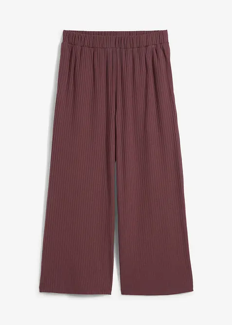 Pantalon en jersey c&ocirc;tel&eacute; &agrave; taille &eacute;lastiqu&eacute;e, bonprix