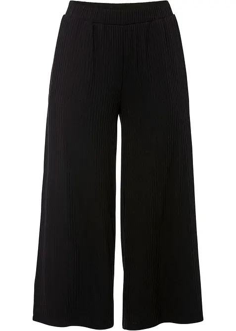 Pantalon en jersey c&ocirc;tel&eacute; &agrave; taille &eacute;lastiqu&eacute;e, bonprix