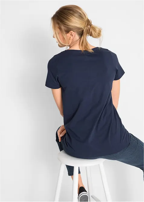 T-shirt coton &agrave; imprim&eacute; c&oelig;ur, bonprix