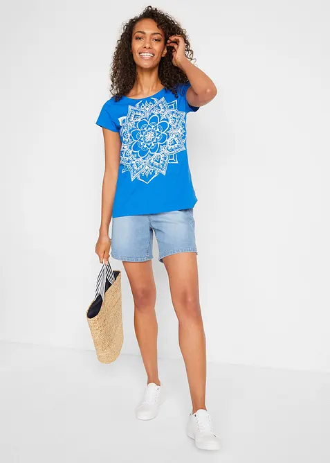 T-shirt fil flamm&eacute; manches courtes, bonprix