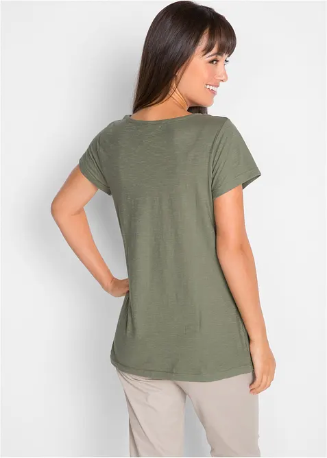 T-shirt fil flamm&eacute; manches courtes, bonprix