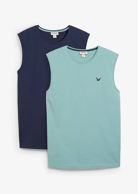 Lot de 2 marcels 100% coton, bonprix