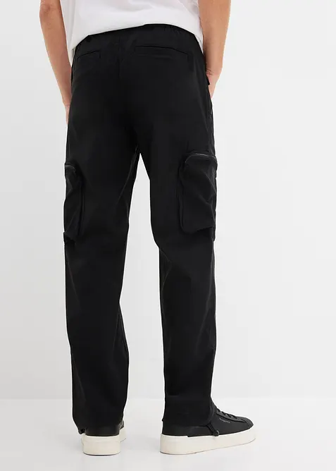 Pantalon droit tr&egrave;s extensible &agrave; poches cargo zipp&eacute;es, regular, bonprix