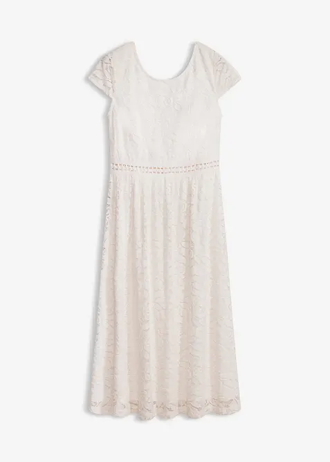 Robe en dentelle avec empi&egrave;cement crochet &agrave; la taille, bonprix