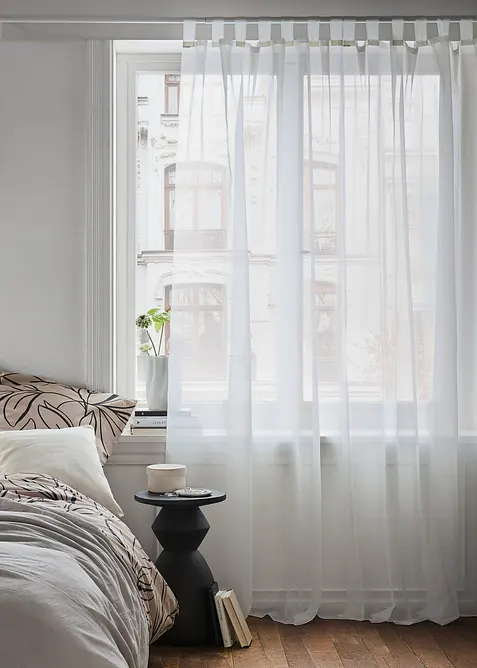 Lot de 2 voilages l&eacute;gers, bonprix