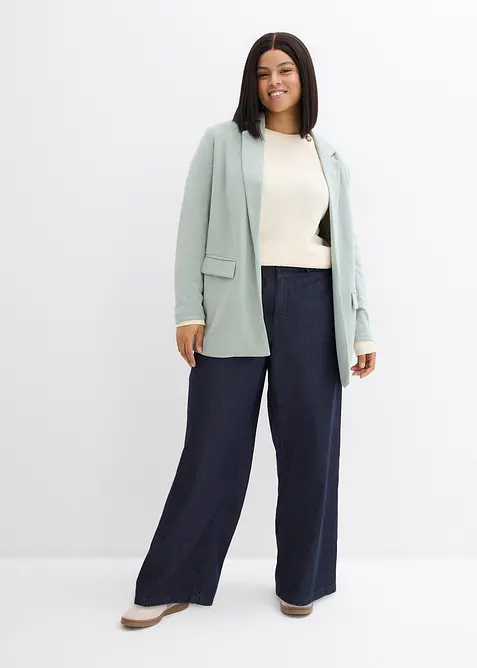 Jean droit et loose, taille haute, bonprix