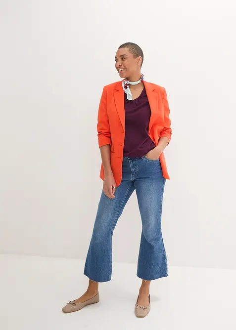 T-shirt manches longues 100% coton, finitions &eacute;lastiqu&eacute;es, bonprix