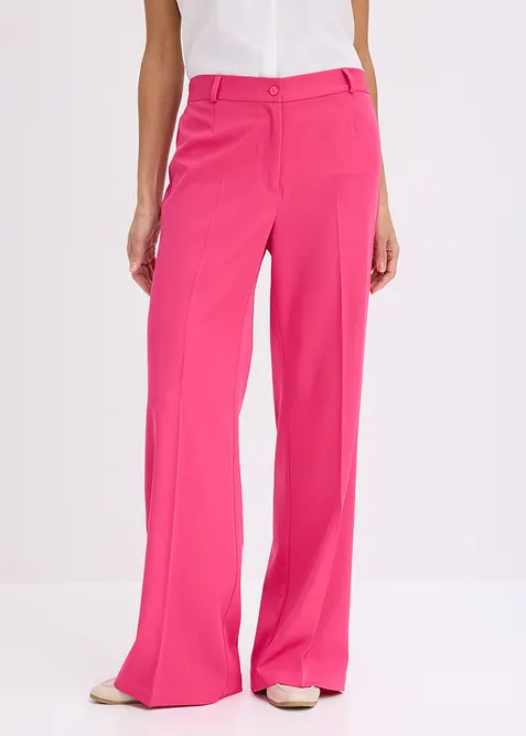 Pantalon large &agrave; pinces et taille &eacute;lastiqu&eacute;e, bonprix