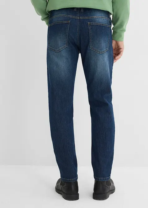 Lot de 2 jeans droits extensibles regular &agrave; taille &eacute;lastiqu&eacute;e, bonprix