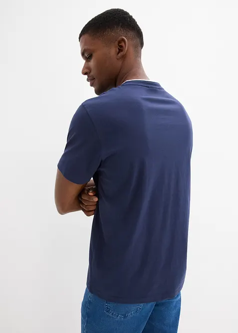 T-shirt col tunisien 100% coton, bonprix