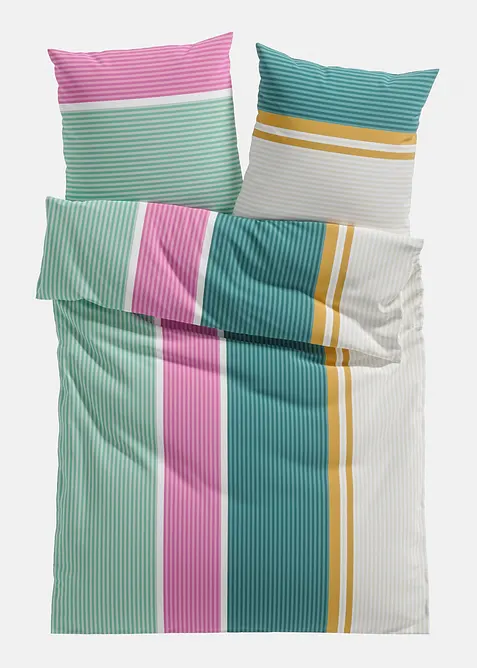 Parure de lit en coton m&eacute;lang&eacute;, bonprix