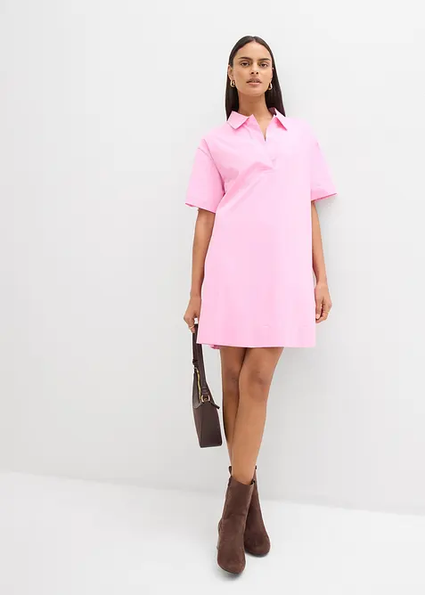 Robe-chemise en coton extensible, bonprix