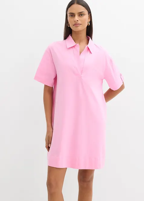Robe-chemise en coton extensible, bonprix