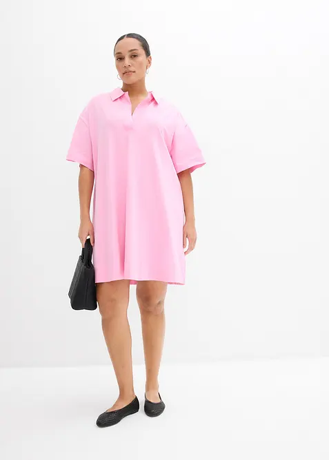 Robe-chemise en coton extensible, bonprix