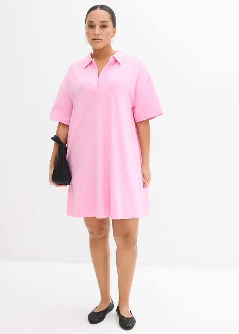 Robe-chemise en coton extensible, bonprix