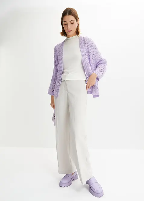 Gilet en maille ajour&eacute;e, bonprix