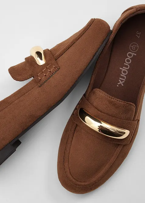 Mocassins aux d&eacute;tails m&eacute;talliques, bonprix