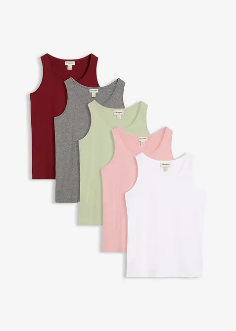 Lot de 5 d&eacute;bardeurs longs 100% coton, bonprix