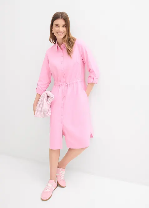Robe-chemise en lin et coton, bonprix