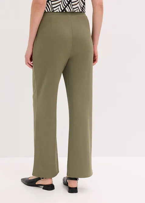 Pantalon &eacute;lastiqu&eacute; en interlock &eacute;pais, bonprix