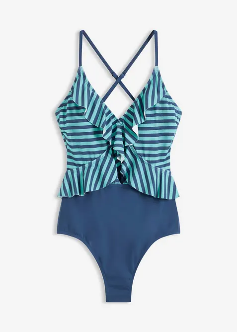 Maillot 1 pi&egrave;ce &agrave; volants, bonprix