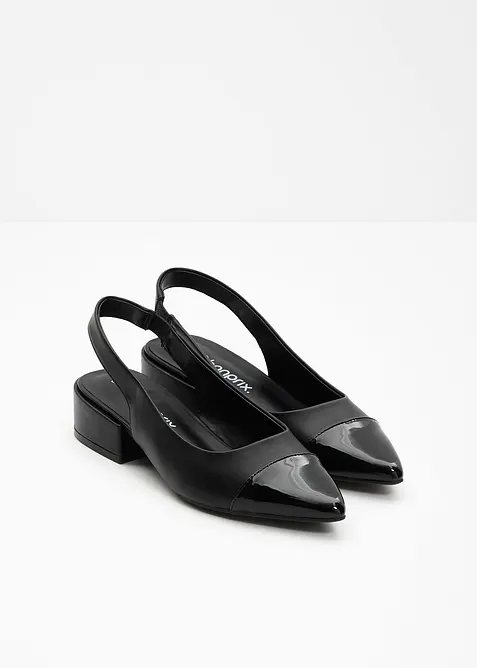 Escarpins slingback &agrave; talon plat, bonprix