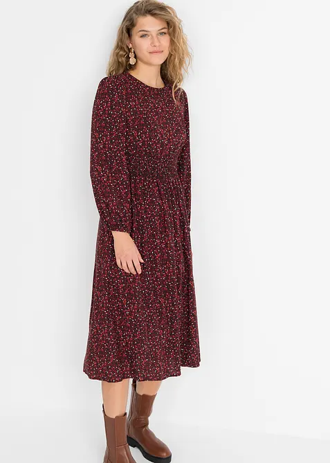 Robe midi &agrave; imprim&eacute; floral, bonprix
