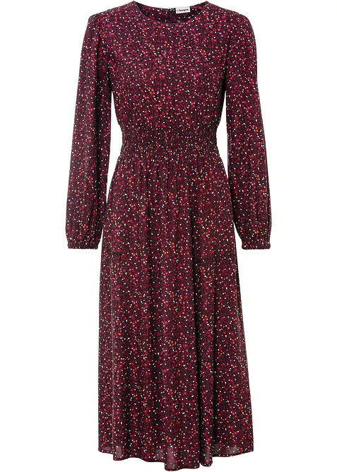 Robe midi &agrave; imprim&eacute; floral, bonprix