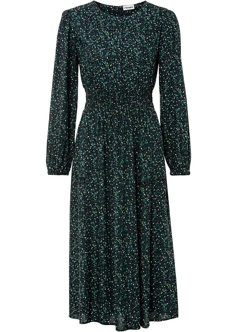 Robe midi &agrave; imprim&eacute; floral, bonprix
