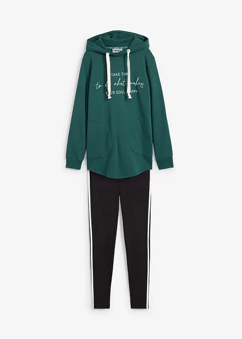 Ensemble de jogging avec sweat long et legging (2 pces), bonprix