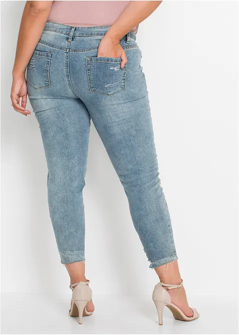 Jean skinny extensible &agrave; taille mi-haute, bonprix