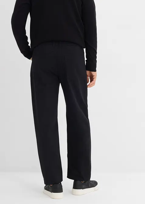 Pantalon loose en twill &agrave; taille &eacute;lastiqu&eacute;e, droit, bonprix