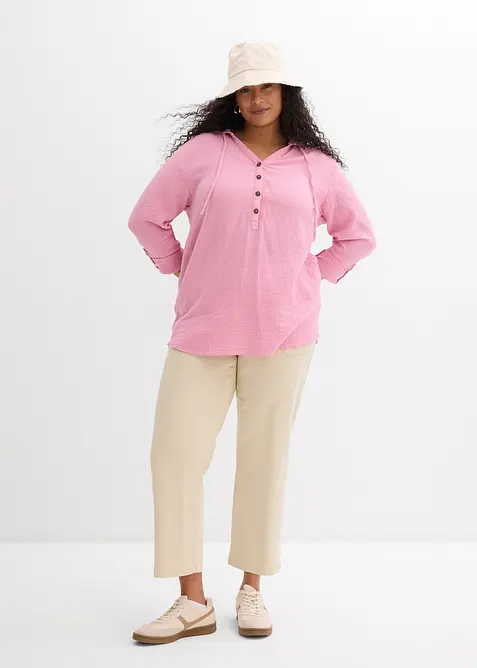 Blouse l&eacute;g&egrave;re en gaze de coton, bonprix