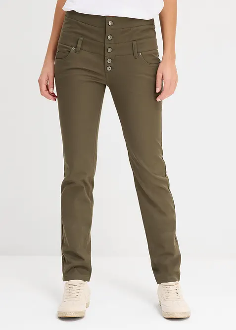Pantalon en twill extensible, bonprix