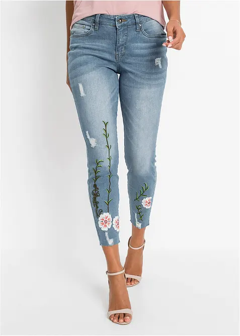 Jean skinny extensible &agrave; taille mi-haute, bonprix