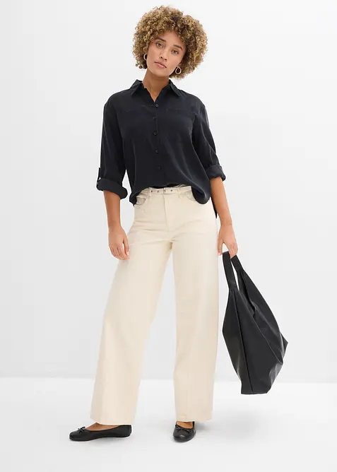 Chemisier fluide en viscose m&eacute;lang&eacute;e, bonprix