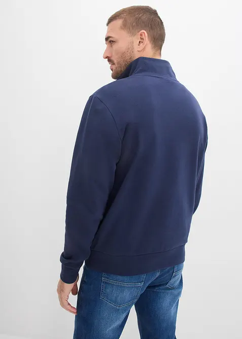 Sweat &agrave; col zipp&eacute; 100% coton, bonprix