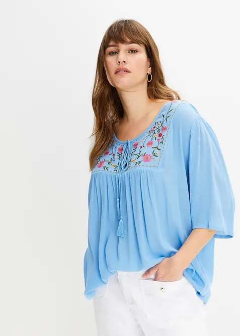 Tunique en viscose effet froiss&eacute;, bonprix