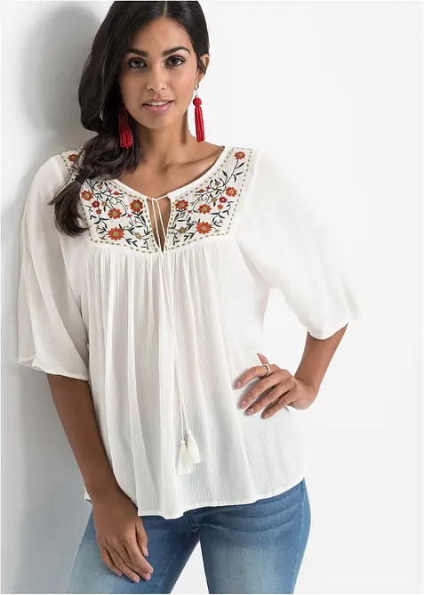 Tunique en viscose effet froiss&eacute;, bonprix