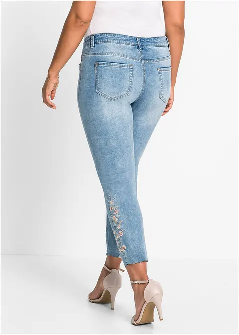 Jean skinny taille mi-haute, raccourci, bonprix