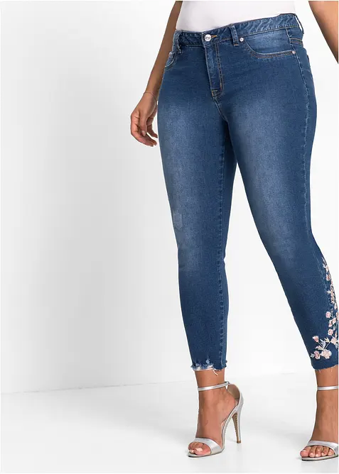 Jean skinny taille mi-haute, raccourci, bonprix